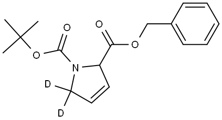 2-benzyl 1-(tert-butyl) 2,5-dihydro-1H-pyrrole-1,2-dicarboxylate-5,5-d2 结构式