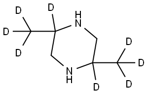 2,5-bis(methyl-d3)piperazine-2,5-d2 结构式