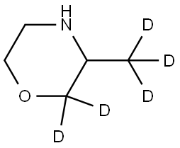 3-(methyl-d3)morpholine-2,2-d2 结构式