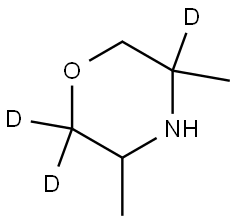 3,5-dimethylmorpholine-2,2,5-d3 结构式