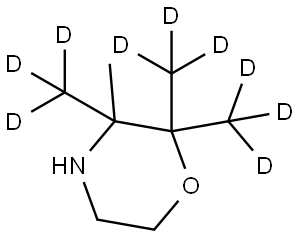 3-methyl-2,2,3-tris(methyl-d3)morpholine 结构式