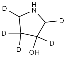 pyrrolidin-2,3,4,4,5-d5-3-ol 结构式