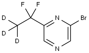 2-bromo-6-(1,1-difluoroethyl-2,2,2-d3)pyrazine 结构式