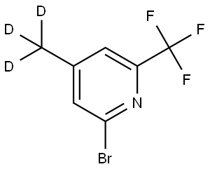 2-bromo-4-(methyl-d3)-6-(trifluoromethyl)pyridine 结构式