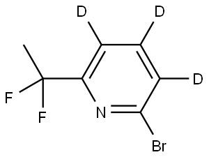 2-bromo-6-(1,1-difluoroethyl)pyridine-3,4,5-d3 结构式