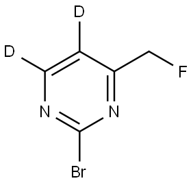 2-bromo-4-(fluoromethyl)pyrimidine-5,6-d2 结构式