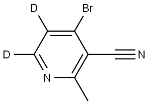 4-bromo-2-methylnicotinonitrile-5,6-d2 结构式