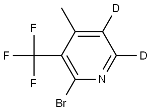 2-bromo-4-methyl-3-(trifluoromethyl)pyridine-5,6-d2 结构式