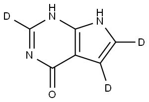 1,7-dihydro-4H-pyrrolo[2,3-d]pyrimidin-4-one-2,5,6-d3 结构式