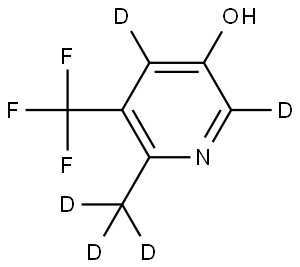 6-(methyl-d3)-5-(trifluoromethyl)pyridin-2,4-d2-3-ol 结构式