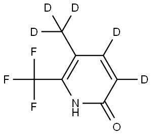 5-(methyl-d3)-6-(trifluoromethyl)pyridin-3,4-d2-2-ol 结构式