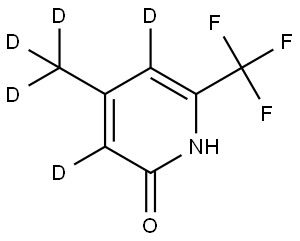 4-(methyl-d3)-6-(trifluoromethyl)pyridin-3,5-d2-2-ol 结构式