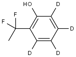 2-(1,1-difluoroethyl)phen-3,4,5,6-d4-ol 结构式
