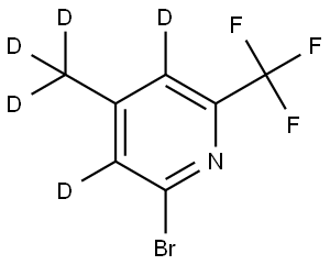 2-bromo-4-(methyl-d3)-6-(trifluoromethyl)pyridine-3,5-d2 结构式