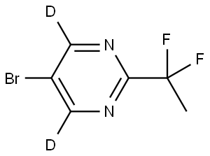 5-bromo-2-(1,1-difluoroethyl)pyrimidine-4,6-d2 结构式