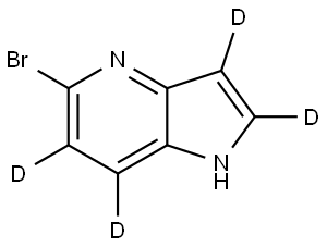 5-bromo-1H-pyrrolo[3,2-b]pyridine-2,3,6,7-d4 结构式