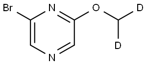 2-bromo-6-(methoxy-d2)pyrazine 结构式