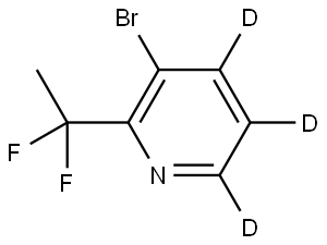 3-bromo-2-(1,1-difluoroethyl)pyridine-4,5,6-d3 结构式