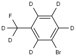 1-bromo-3-(fluoromethyl-d2)benzene-2,4,5,6-d4 结构式