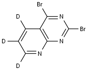 2,4-dibromopyrido[2,3-d]pyrimidine-5,6,7-d3 结构式