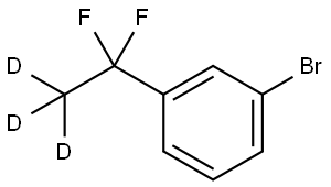 1-bromo-3-(1,1-difluoroethyl-2,2,2-d3)benzene 结构式