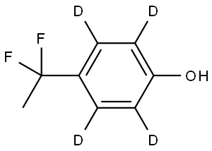 4-(1,1-difluoroethyl)phen-2,3,5,6-d4-ol 结构式