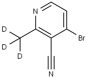 4-bromo-2-(methyl-d3)nicotinonitrile 结构式