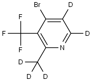 4-bromo-2-(methyl-d3)-3-(trifluoromethyl)pyridine-5,6-d2 结构式