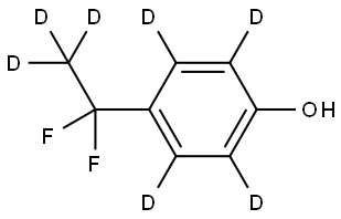 4-(1,1-difluoroethyl-2,2,2-d3)phen-2,3,5,6-d4-ol 结构式