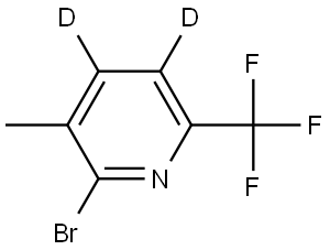 2-bromo-3-methyl-6-(trifluoromethyl)pyridine-4,5-d2 结构式