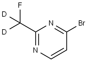 4-bromo-2-(fluoromethyl-d2)pyrimidine 结构式