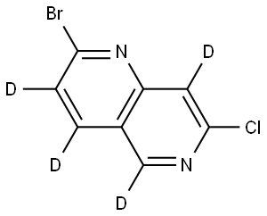 2-bromo-7-chloro-1,6-naphthyridine-3,4,5,8-d4 结构式