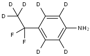 4-(1,1-difluoroethyl-2,2,2-d3)benzen-2,3,5,6-d4-amine 结构式