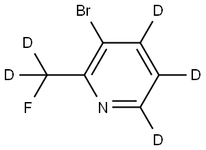 3-bromo-2-(fluoromethyl-d2)pyridine-4,5,6-d3 结构式