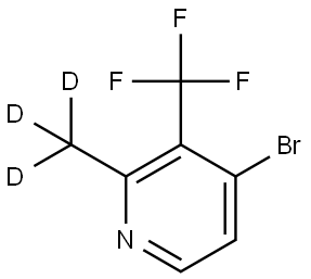 4-bromo-2-(methyl-d3)-3-(trifluoromethyl)pyridine 结构式