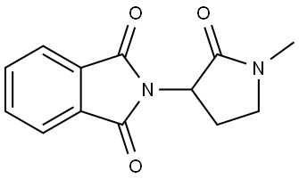 2-(1-methyl-2-oxo-pyrrolidin-3-yl)isoindoline-1,3-dione 结构式