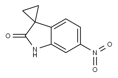6'-nitrospiro[cyclopropane-1,3'-indoline]-2'-one 结构式