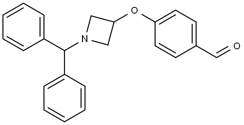 Benzaldehyde, 4-[[1-(diphenylmethyl)-3-azetidinyl]oxy]- 结构式