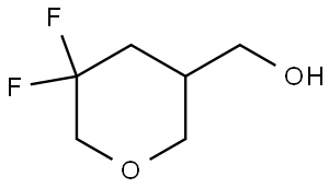 (5,5-difluorotetrahydropyran-3-yl)methanol 结构式
