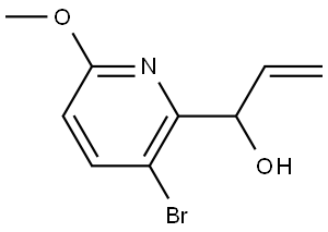 3-Bromo-α-ethenyl-6-methoxy-2-pyridinemethanol 结构式