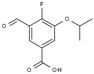 4-Fluoro-3-formyl-5-isopropoxybenzoic acid 结构式