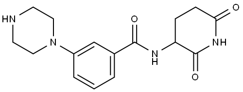 N-(2,6-dioxopiperidin-3-yl)-3-(piperazin-1-yl)benzamide 结构式