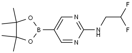 2-Pyrimidinamine, N-(2,2-difluoroethyl)-5-(4,4,5,5-tetramethyl-1,3,2-dioxabor... 结构式