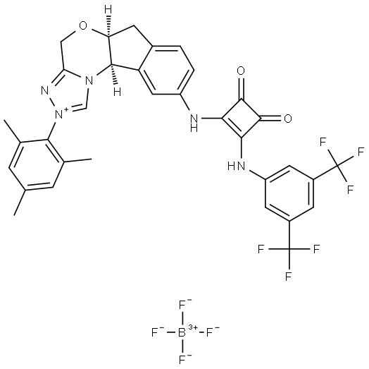 4H,6H-INDENO[2,1-B][1,2,4]TRIAZOLO[4,3-D][1,4]OXAZINIULOBUTEN-1-YL]AMINO]-5A,10B-DIHYDRO-2-(2,4, 结构式