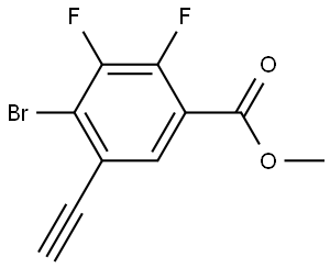 4-溴-5-乙炔基-2,3-二氟苯甲酸甲酯 结构式