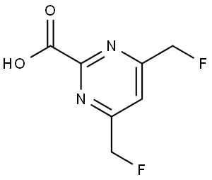 4,6-bis(fluoromethyl)pyrimidine-2-carboxylic acid 结构式