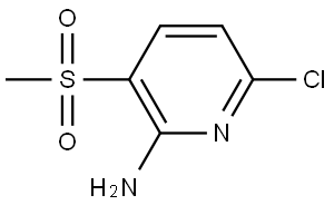 6-氯-3-(甲磺酰基)吡啶-2-胺 结构式