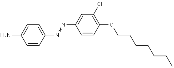 4-[[3-氯-4-(庚基氧基)苯基]二氮烯基]苯胺 结构式