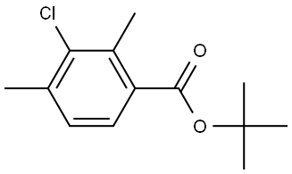 Tert-butyl 3-chloro-2,4-dimethylbenzoate 结构式