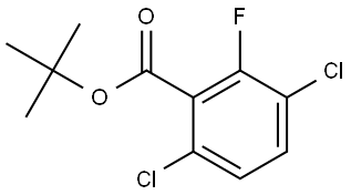 Tert-butyl 3,6-dichloro-2-fluorobenzoate 结构式